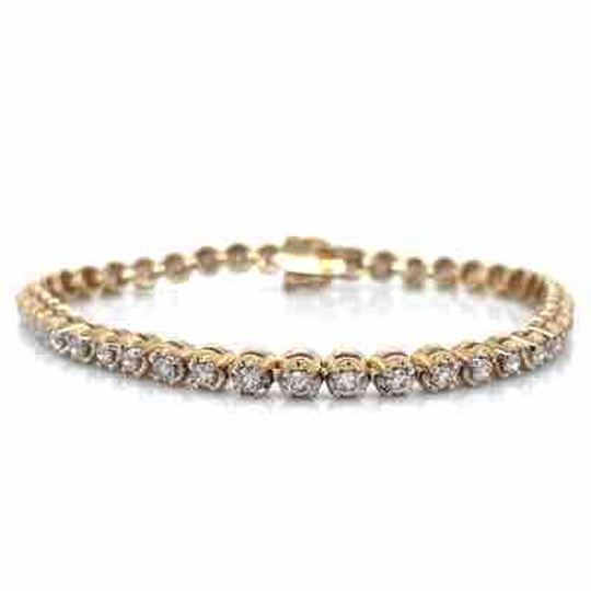 9k Yellow Gold Diamond Tennis Bracelet John Franich