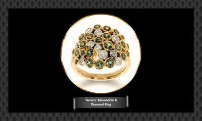 'Aurora' Alexandrite & Diamond Ring