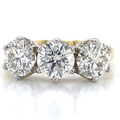 18k B/Tn 3.04ct Diamonds 3st Ring