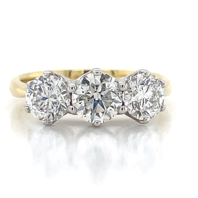 18k B/Tn 2.06ct 3st Diamond Ring
