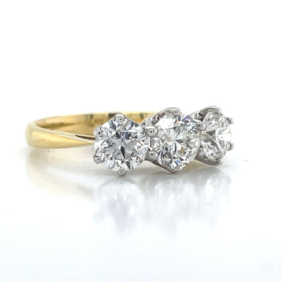 18k B/Tn 2.06ct 3st Diamond Ring