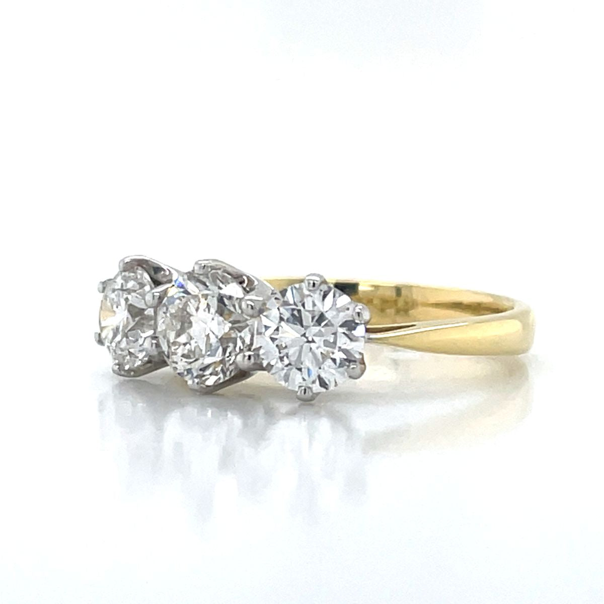 18k B/Tn 2.06ct 3st Diamond Ring