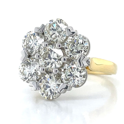 18k B/Tn 5ct Diamonds Cluster Ring
