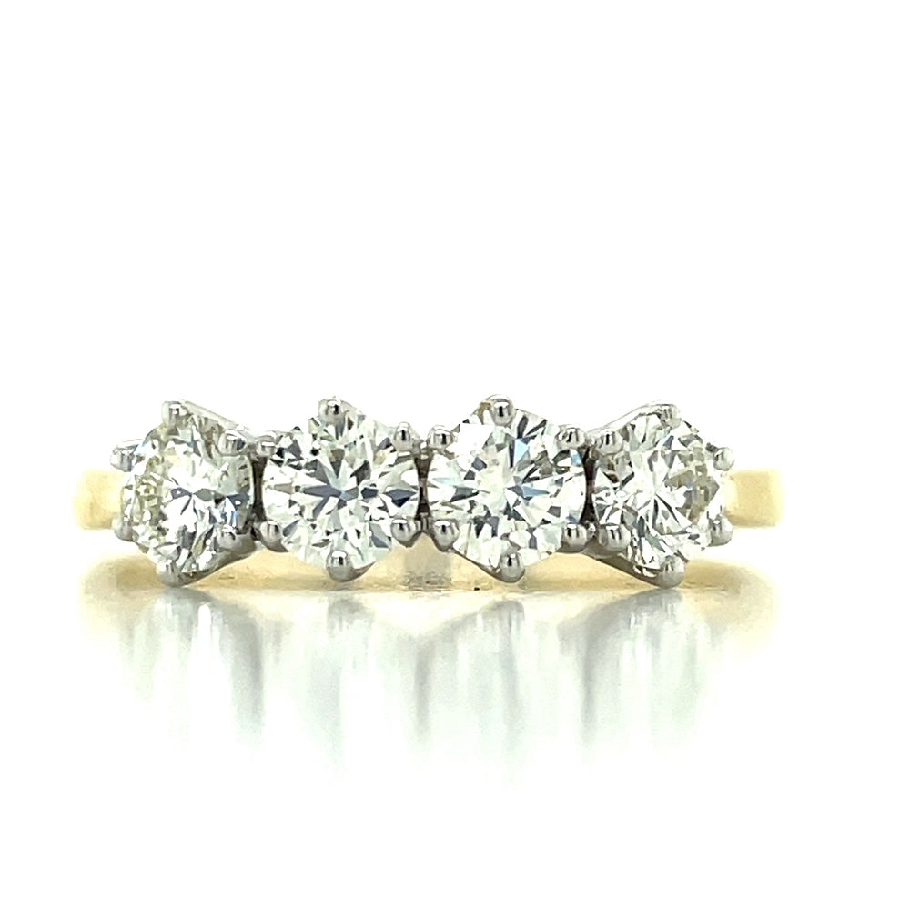 18k B/Tn 4=1.00ct Diamonds Ring john-franich-jewellers-nz