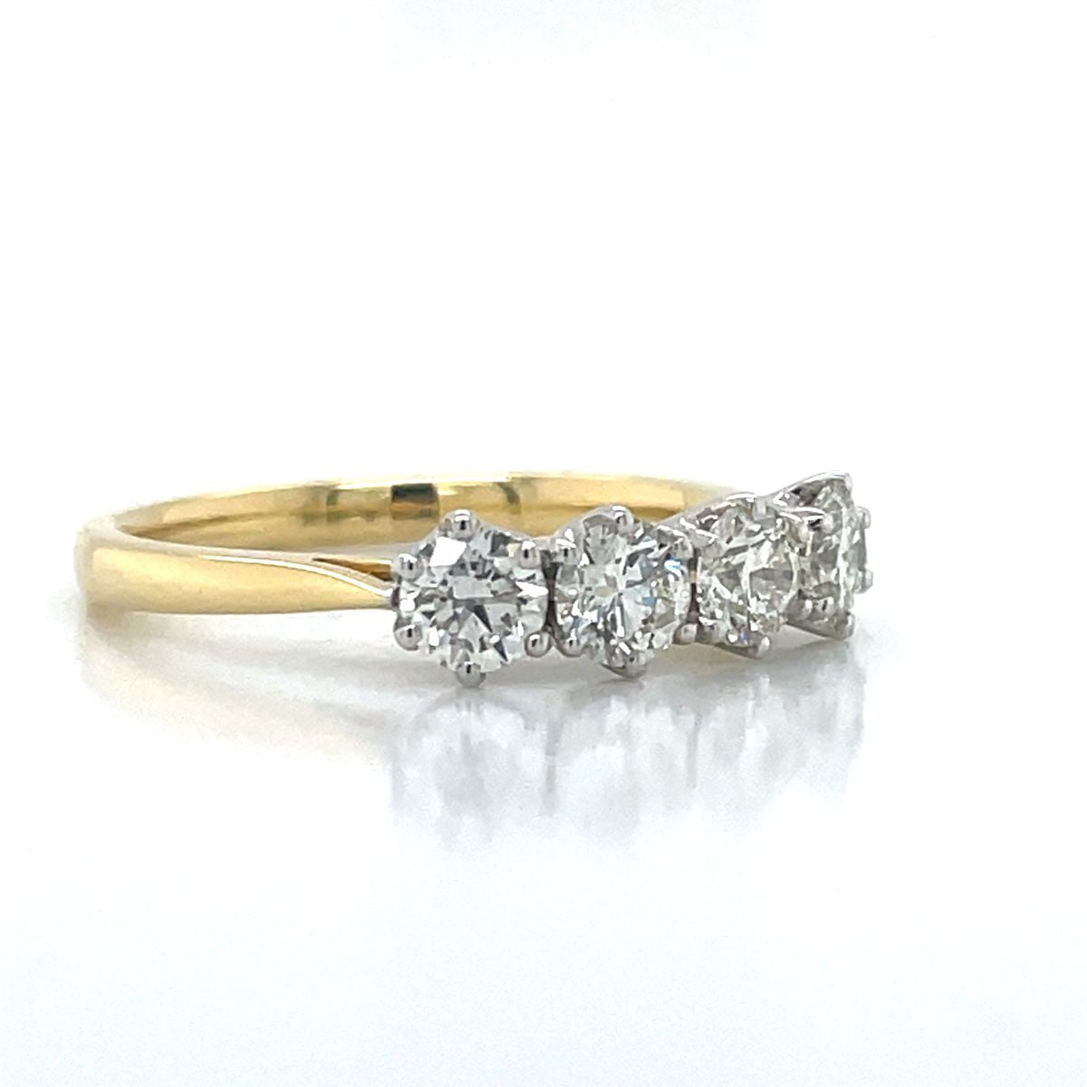 18k B/Tn 4=1.00ct Diamonds Ring