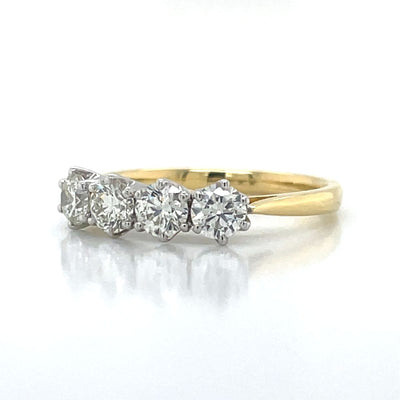 18k B/Tn 4=1.00ct Diamonds Ring