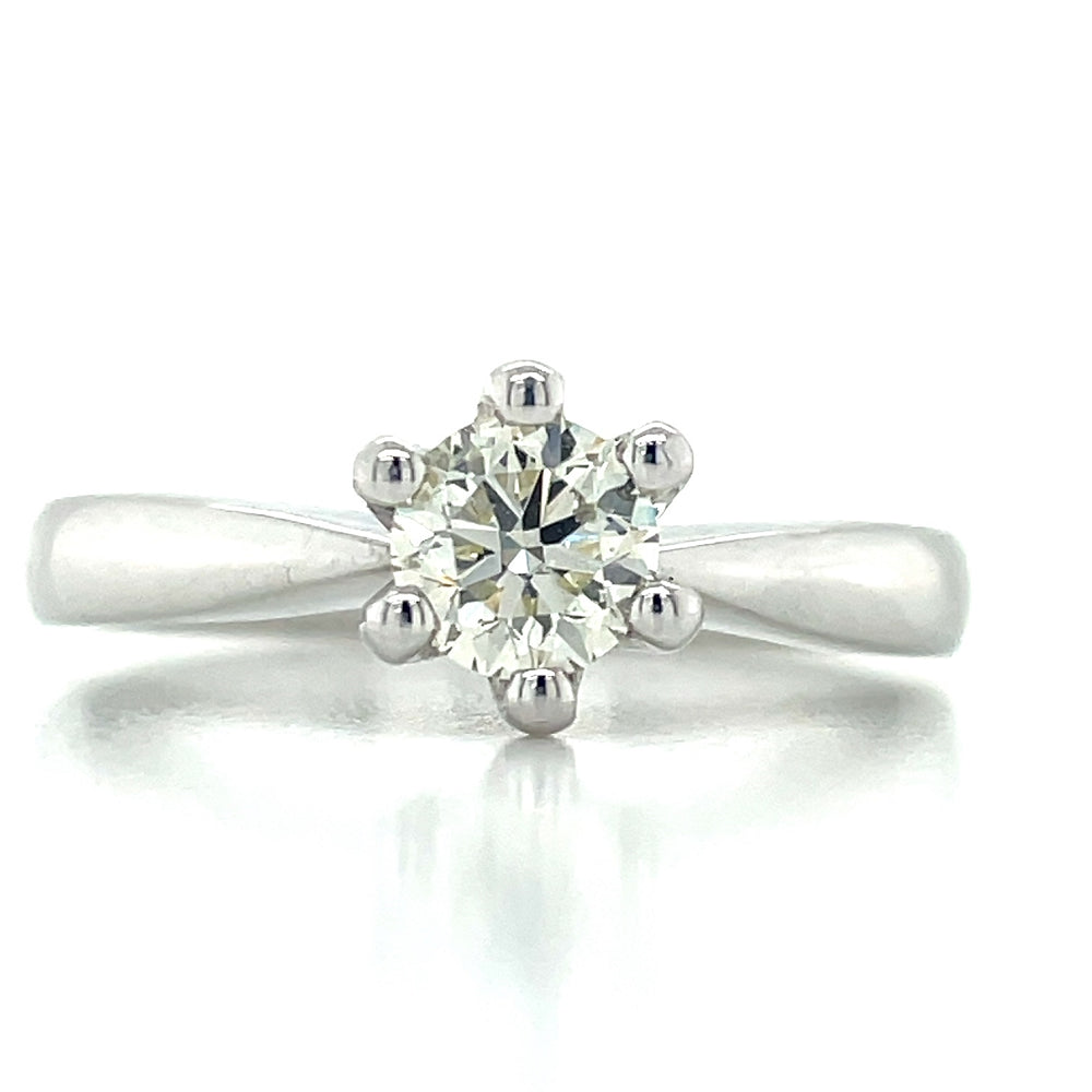 18k White Gold 0.54ct Solitaire Diamond Ring