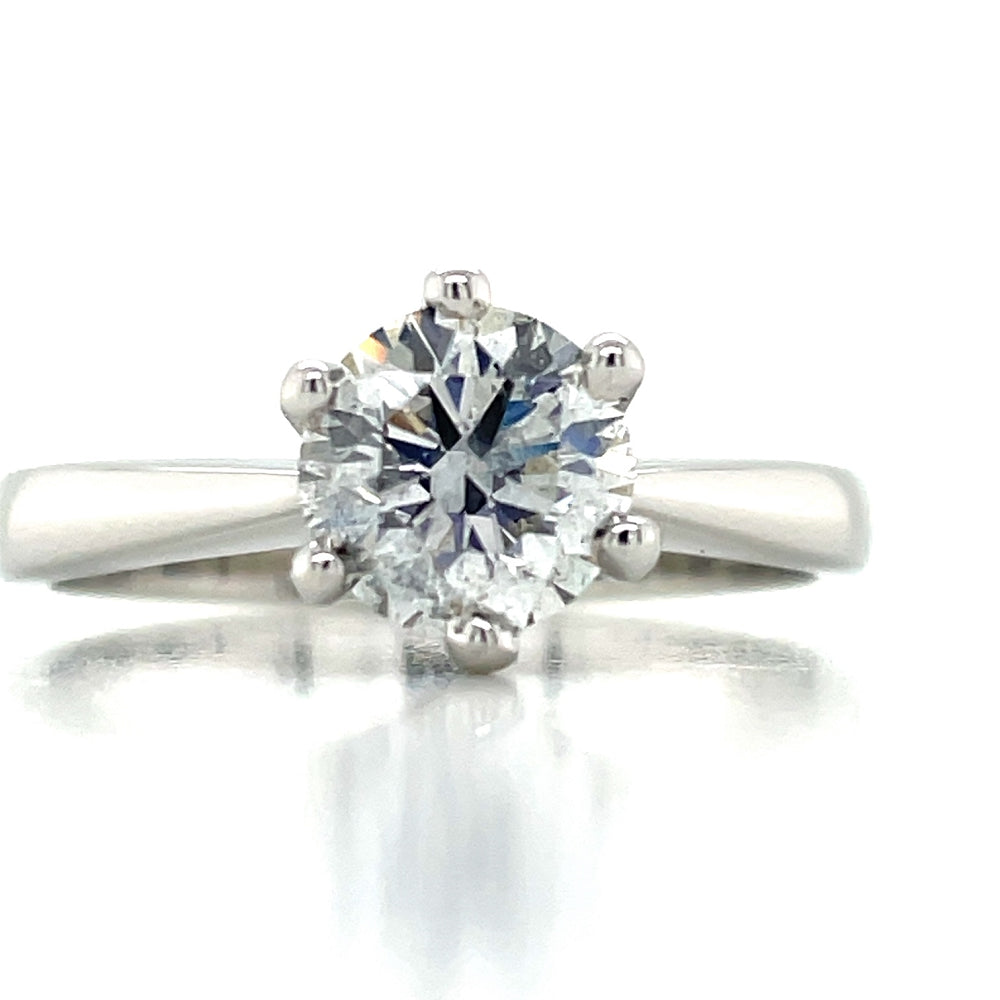 'Kirsty' Platinum 1.13ct F SI2 Solitaire Diamond Ring