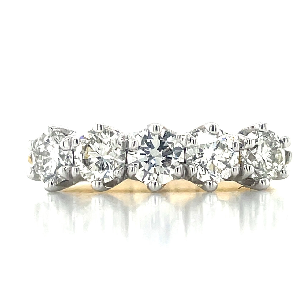 18k B/Tn 5st 1.00ct Diamond Ring