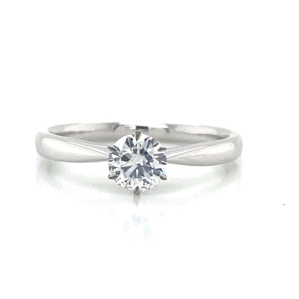 9K White Gold 0.51ct Lab Grown Solitaire Diamond Ring