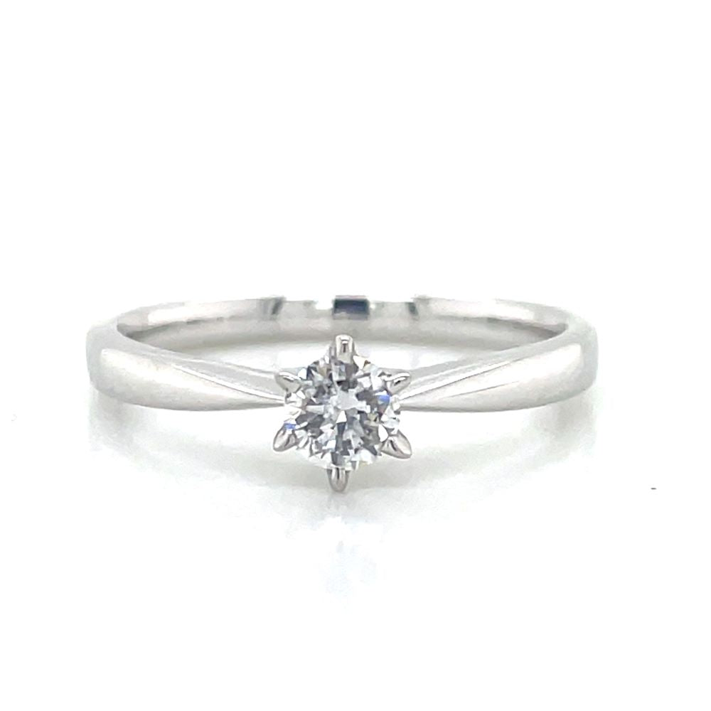 9K White Gold 0.27ct Lab Grown Solitaire Diamond Ring