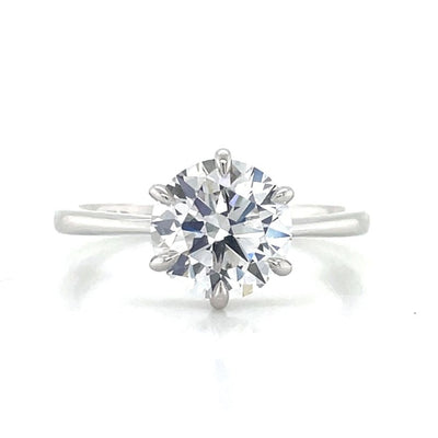 9K White Gold 2.30ct Lab Grown Solitaire Diamond Ring