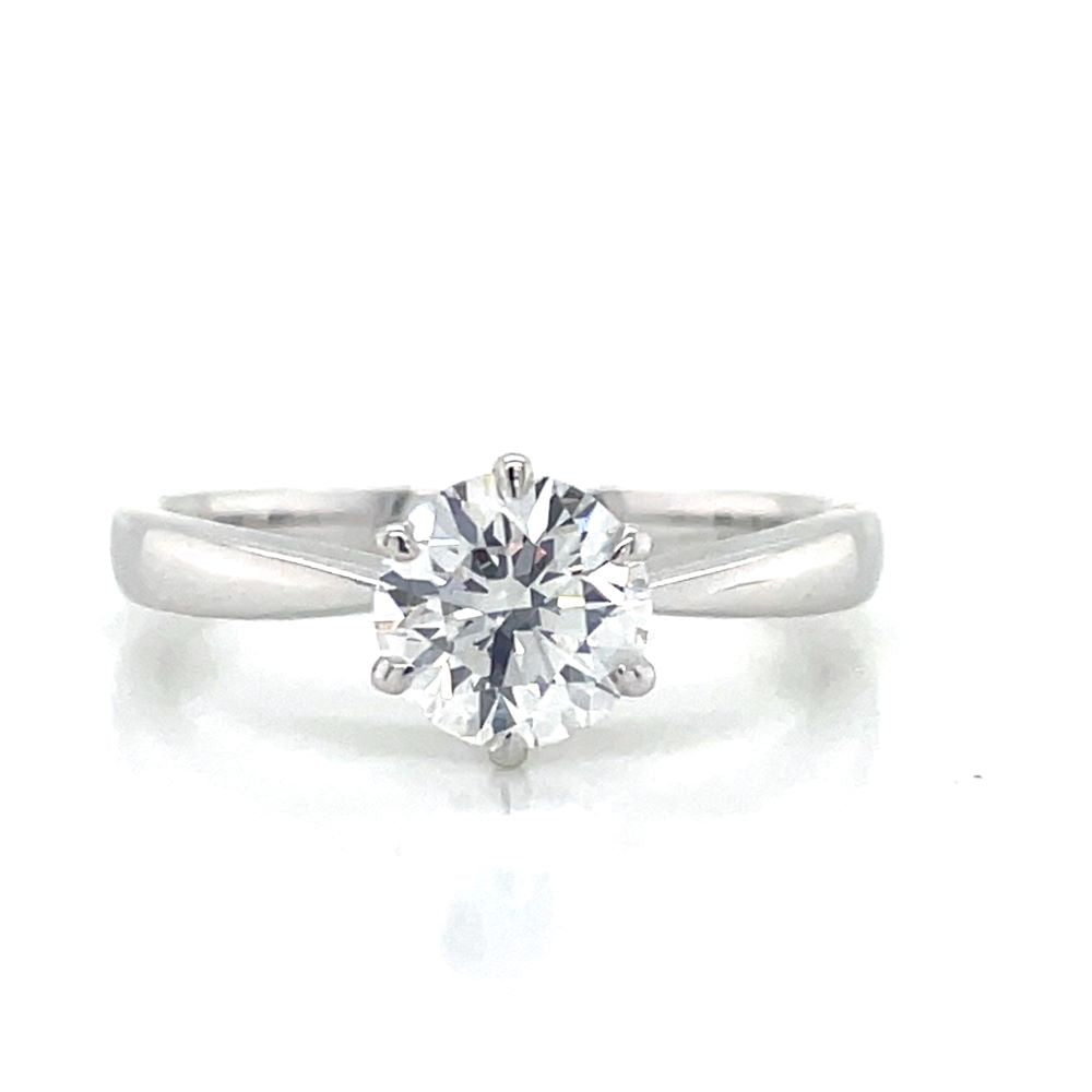 9K White Gold 1.12ct Lab Grown Solitaire Diamond Ring