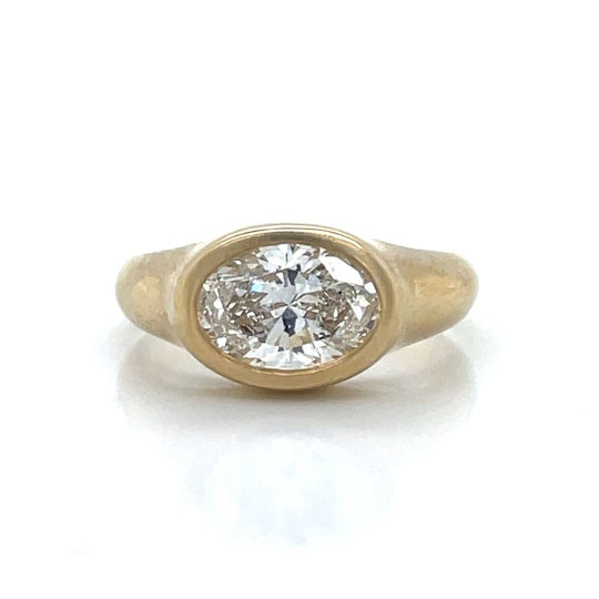 'Ayla' 9k Yellow Gold 2.01ct Oval Lab Grown Diamond Ring