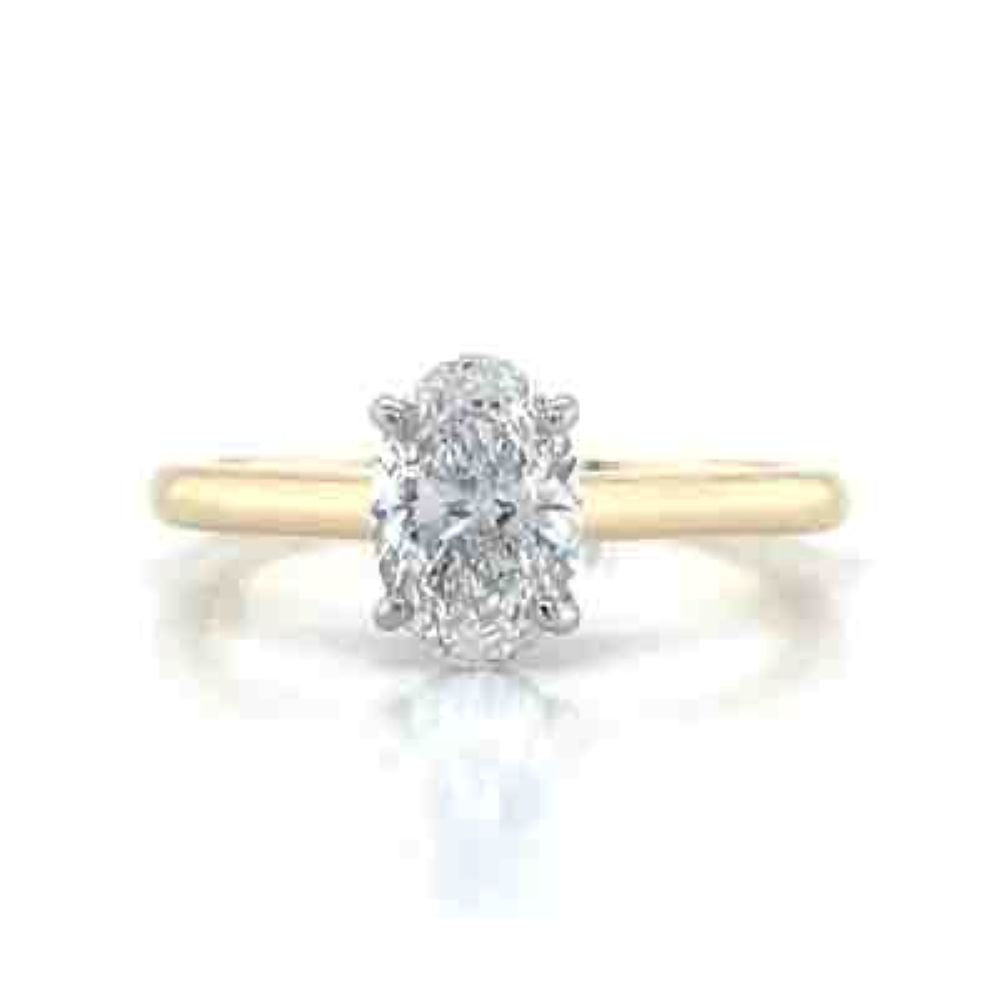 'Liliana' 9K B/Tn 1.04ct D VVS2 Lab Grown Oval Diamond Ring