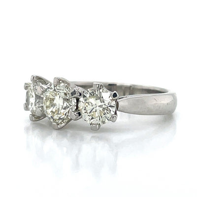 'Diane' Platinum 2.51ct 3st Diamond Ring