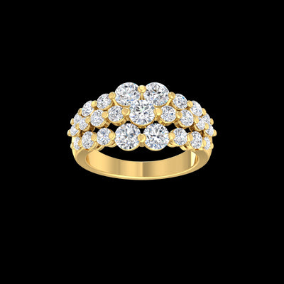 9k Yellow Gold 2.00ct Lab Grown Diamonds Ring