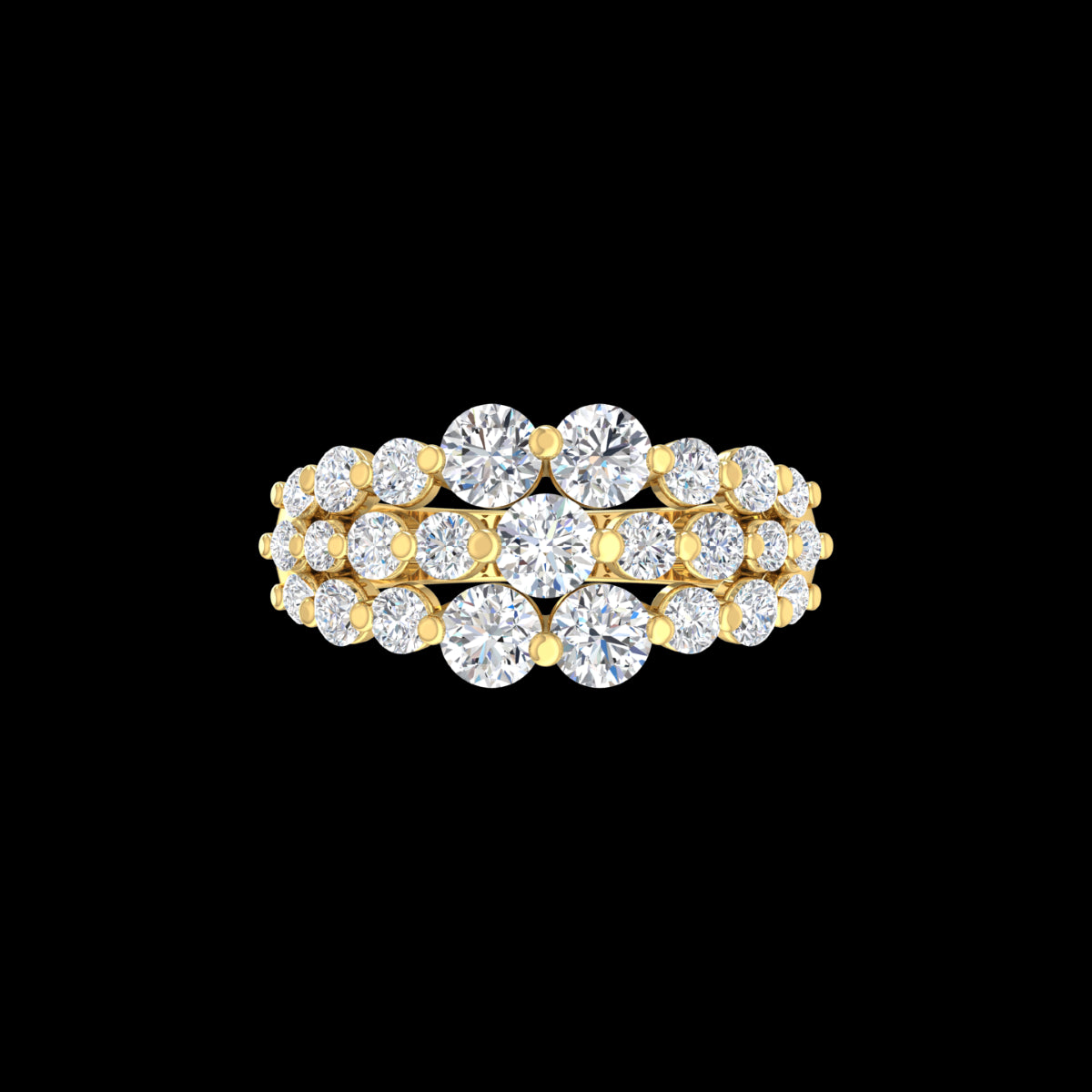 9k Yellow Gold 2.00ct Lab Grown Diamonds Ring