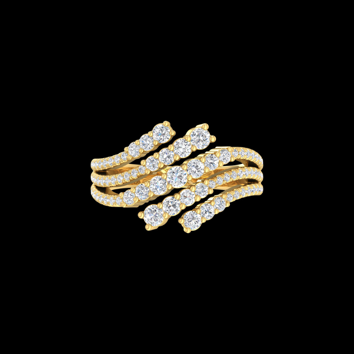 9k Yellow Gold 1.06ctLab Grown Diamonds Ring