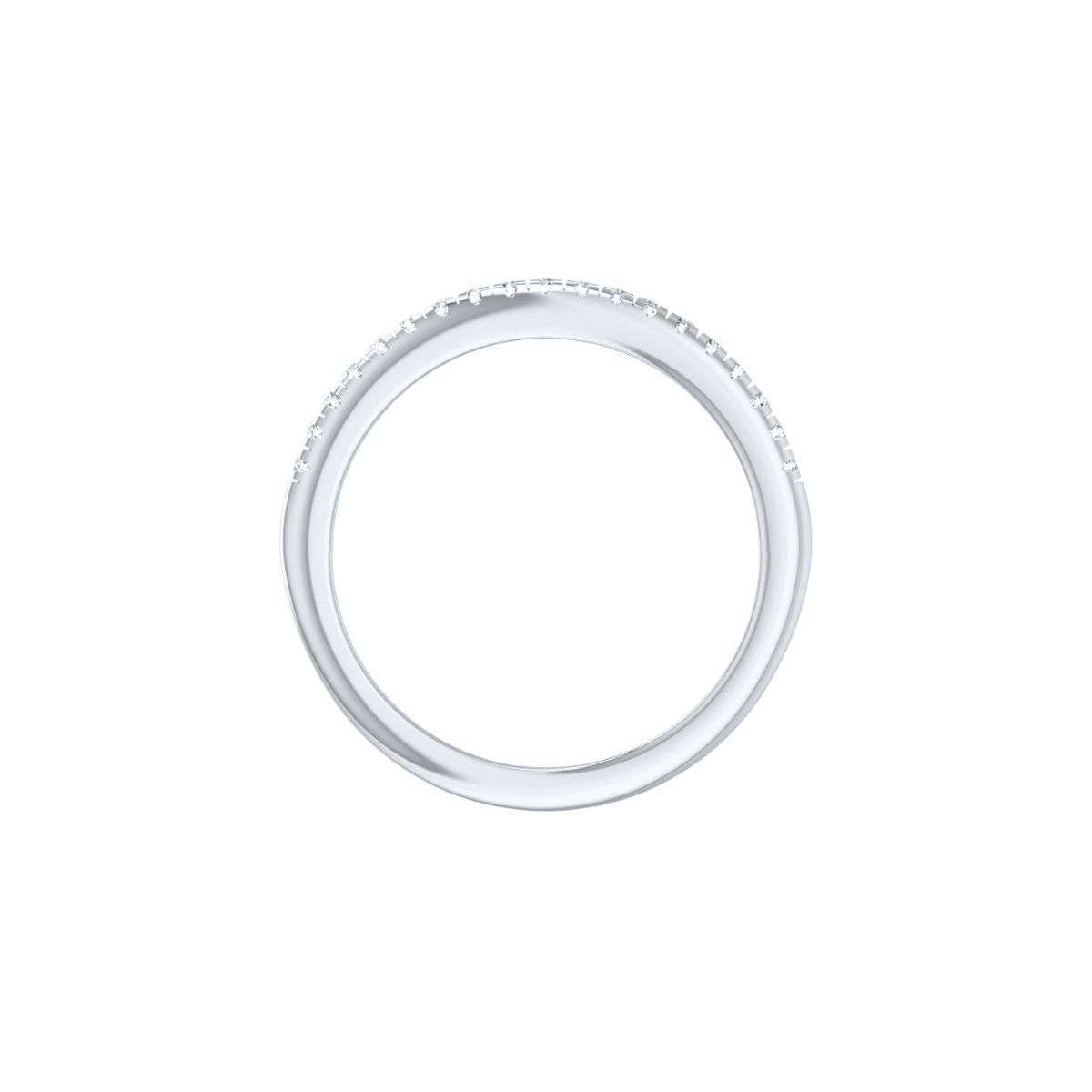 9k White Gold 54=1.67ct EF/VS Lab Grown Diamonds Cluster Ring Set