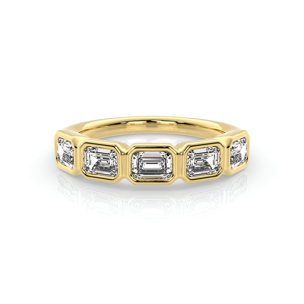 9k Yellow Gold 1.29ct Emerald Cut LG Diamond Ring