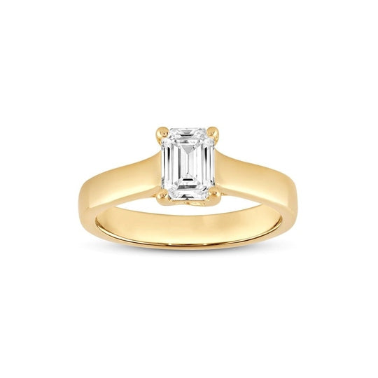 9k Yellow Gold 1.00ct EF/VS E/C Lab Grown Diamond Ring