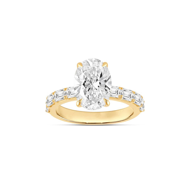 9k Yellow Gold 4.16ct Lab Grown Diamonds Ring