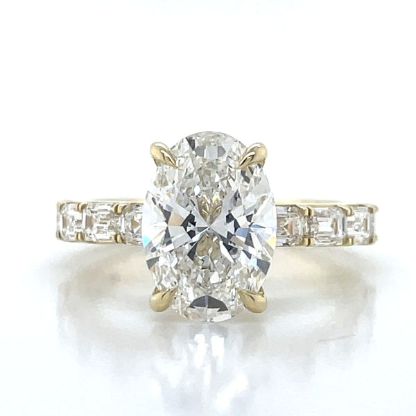 9k Yellow Gold 4.16ct Lab Grown Diamonds Ring
