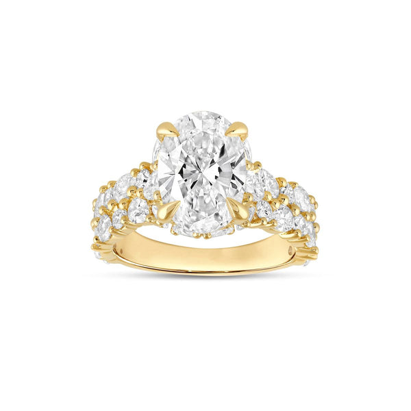 9k Yellow Gold 5.05ct Lab Grown Diamonds Ring