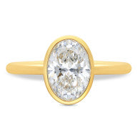 14k Yellow Gold 2.00ct Oval Lab Grown Diamond Ring