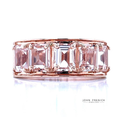 9k Rose Gold Morganites Ring