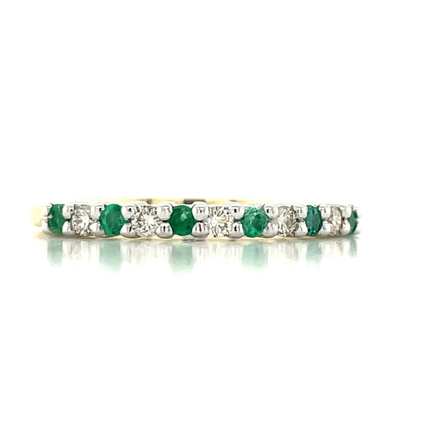 9k Gold Emeralds & Diamonds Ring