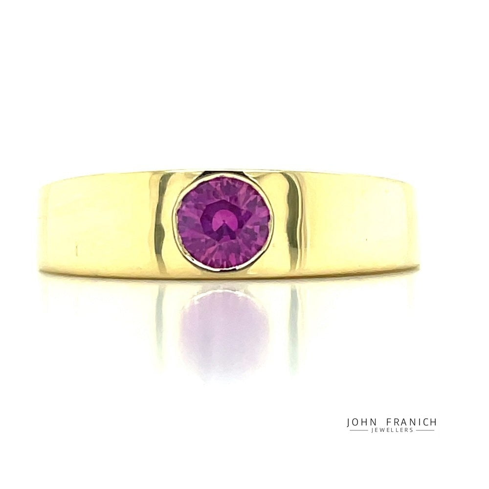 'Calme' 18k Yellow Gold 0.54ct Pink Sapphire Ring