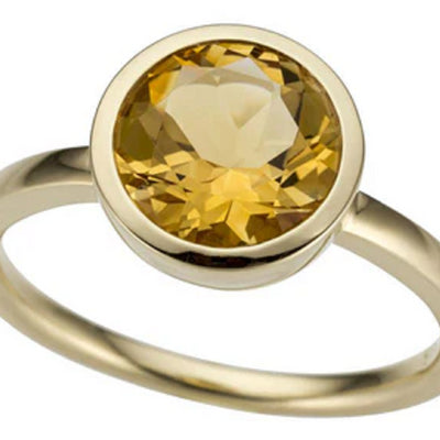 9k Yellow Gold Citrine Ring