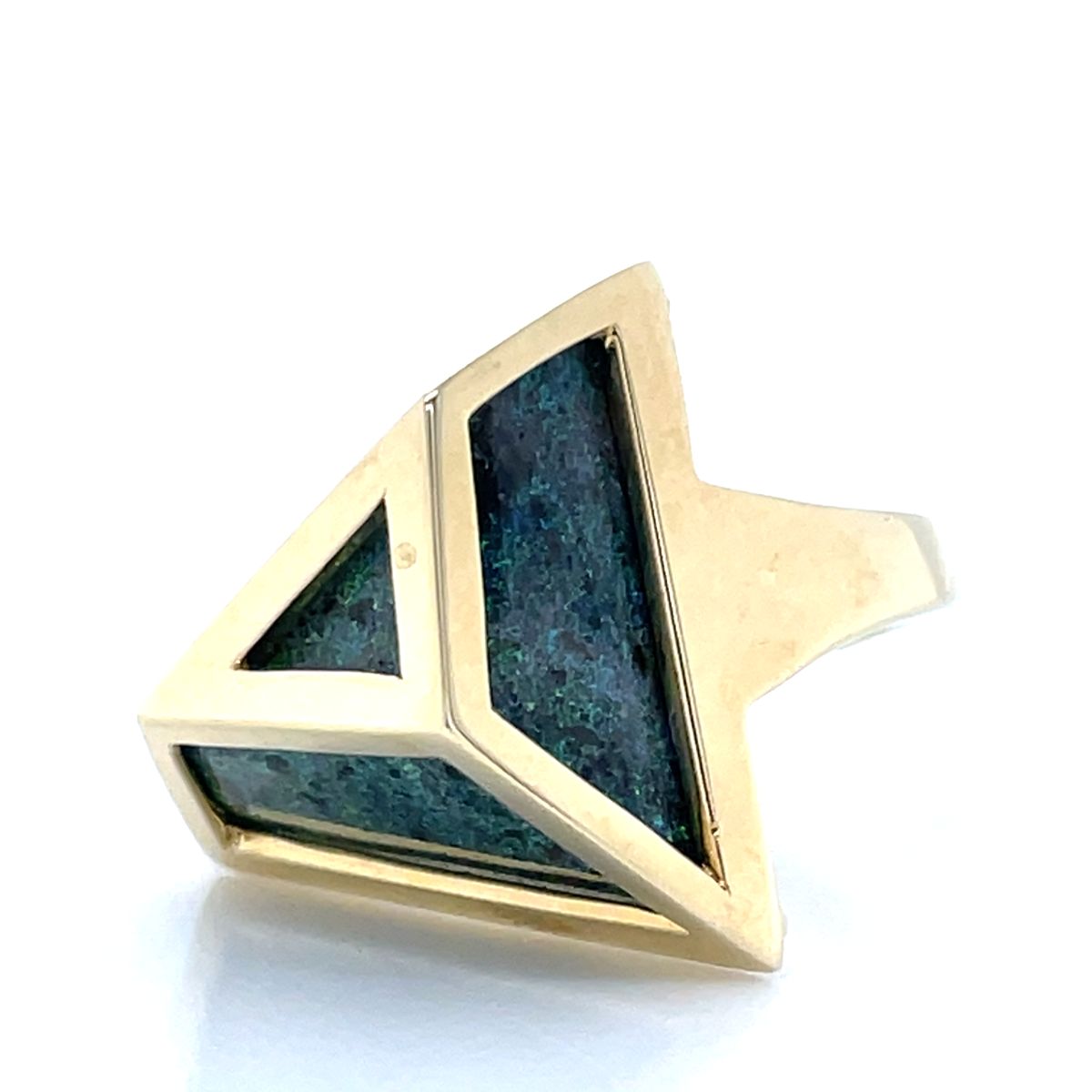 9K Yellow Gold 10.20ct Black Opal Ring