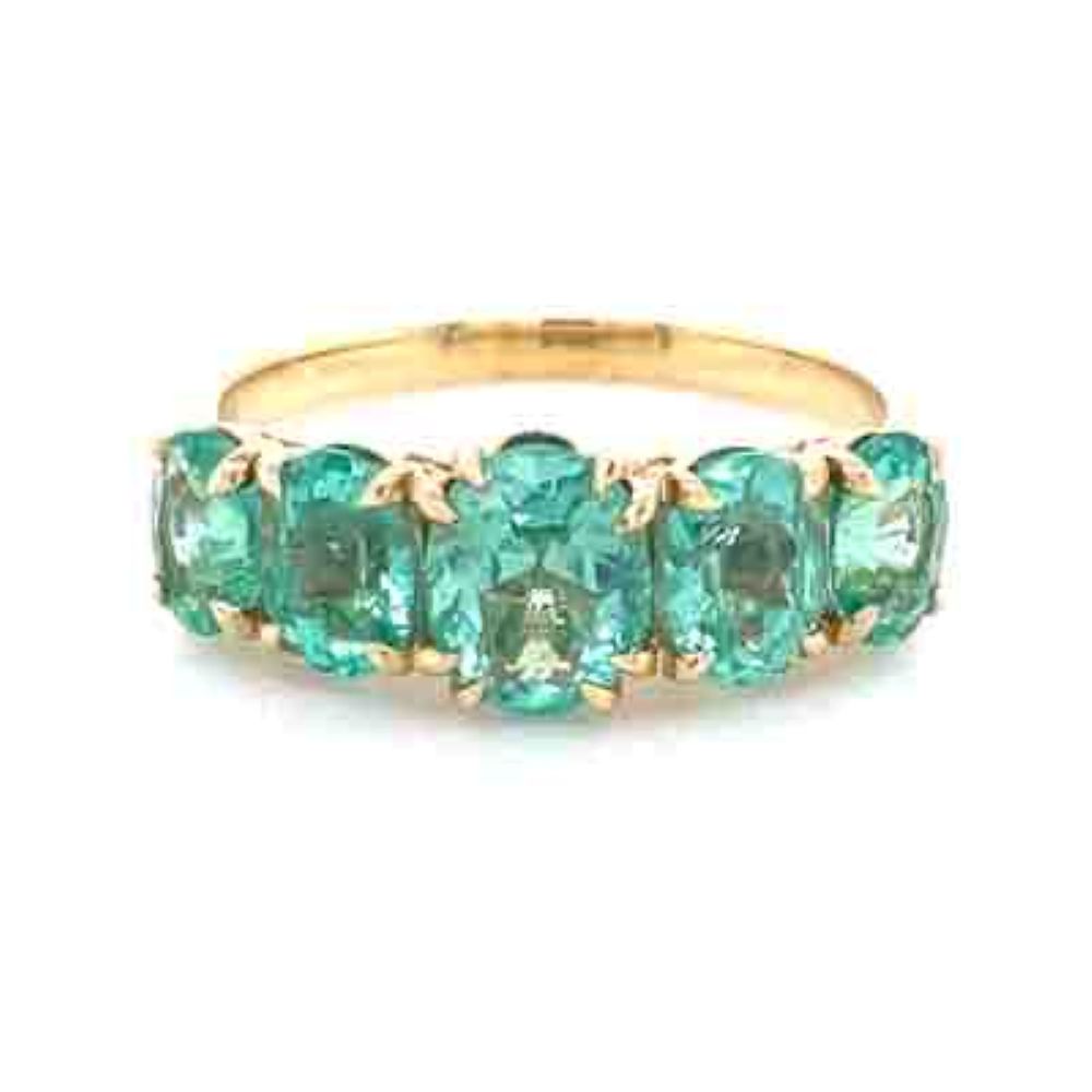 9K Yellow Gold Columbian Emerald Ring