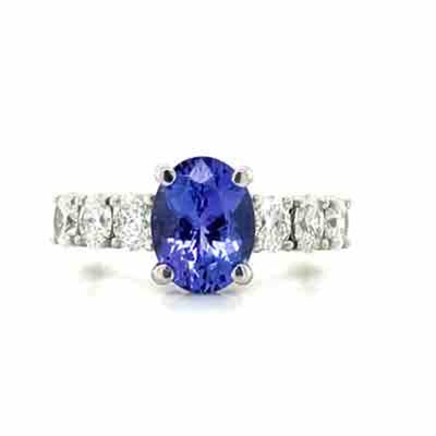 'Shona' Platinum 3.00ct Tanzanite & Diamonds Ring