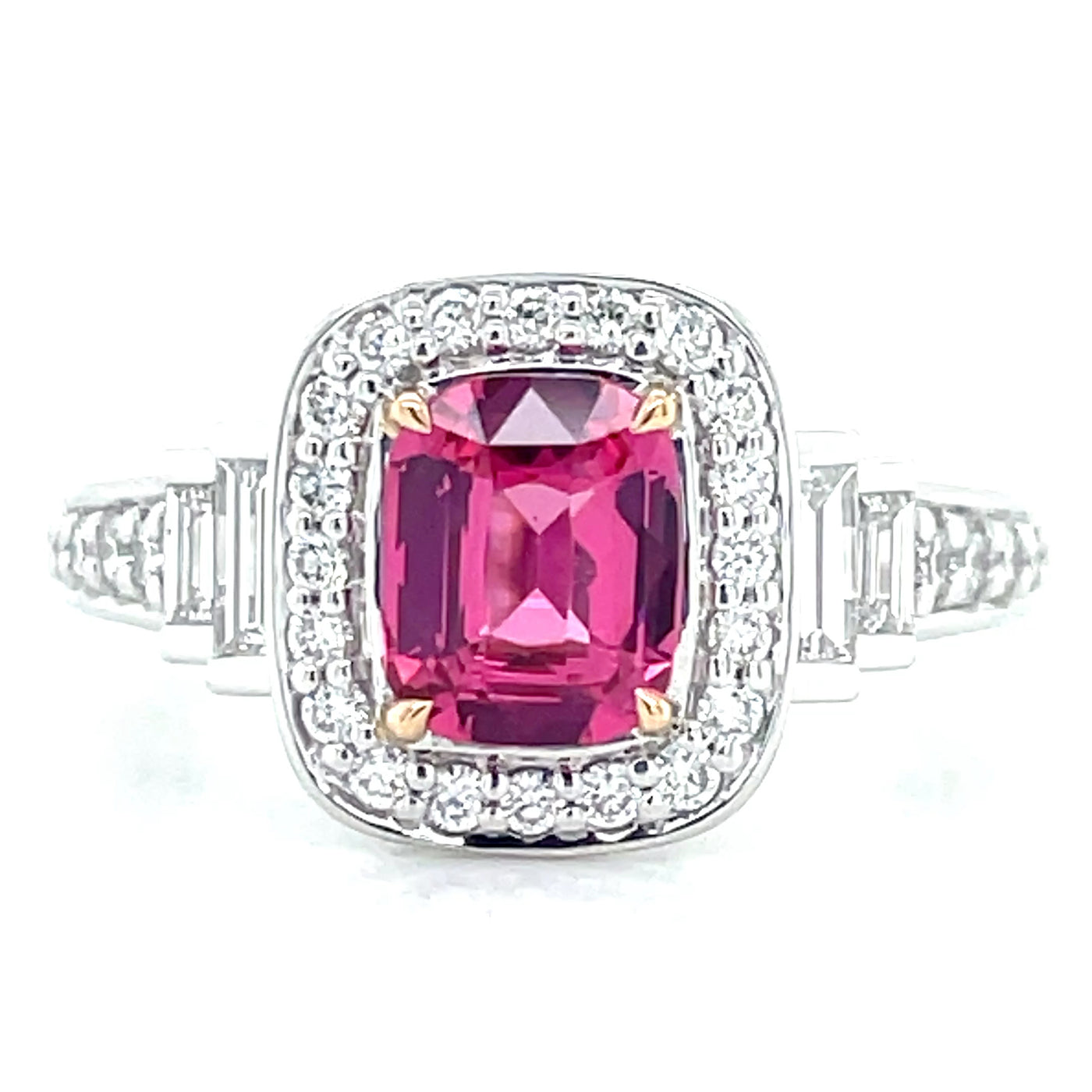 'Sandi' Platinum/18k Gold Pink Spinel & Diamonds Ring