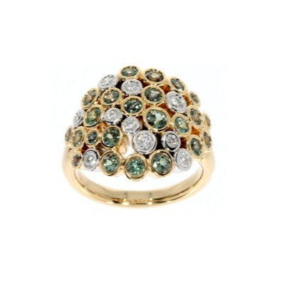 "Aurora" 18k Gold Alexandrite & Diamonds Ring