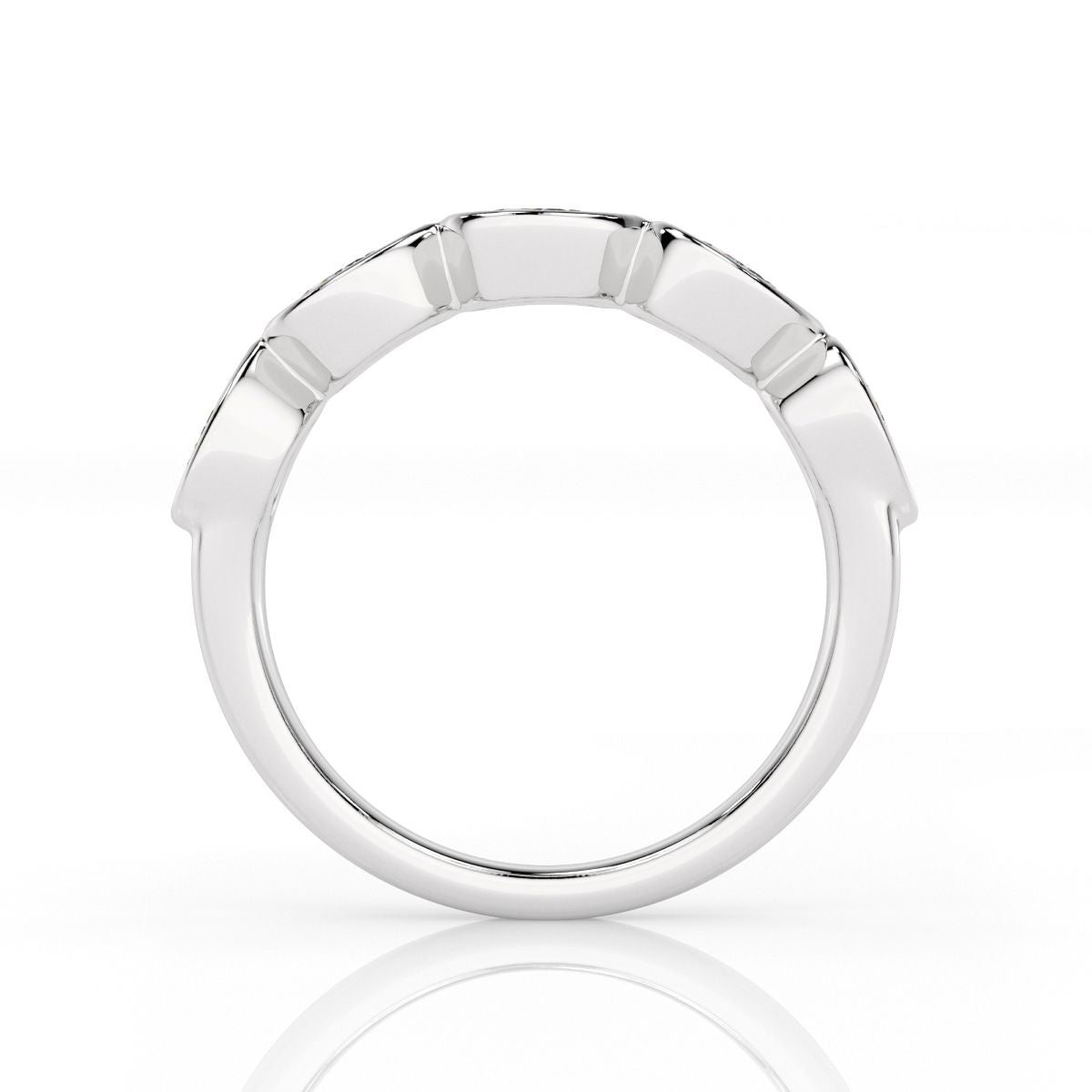 9k White Gold 5=0.80ct EF/VS Lab Grown Pear Diamonds Ring