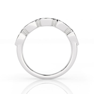 9k White Gold 5=0.80ct EF/VS Lab Grown Pear Diamonds Ring