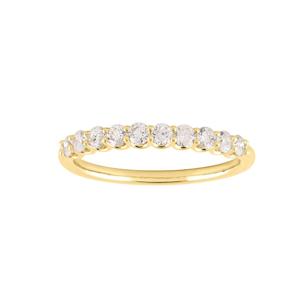 9K Yellow Gold 0.52ct Lab Grown Diamond Anniversary Ring