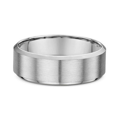 Platinum 600 Bevelled Edge Band Ring
