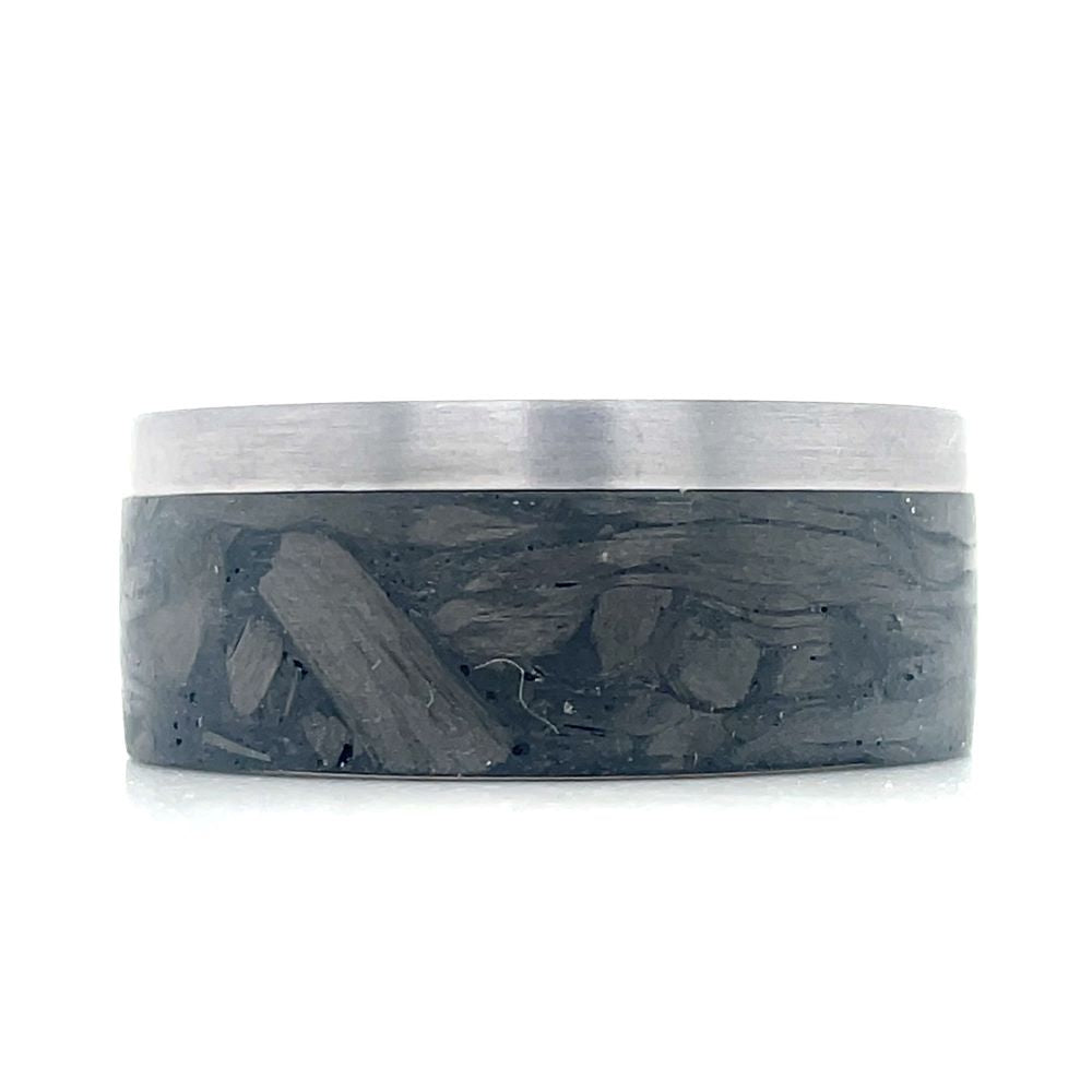 Dora Tantalum & Forged Carbon Wedding Ring