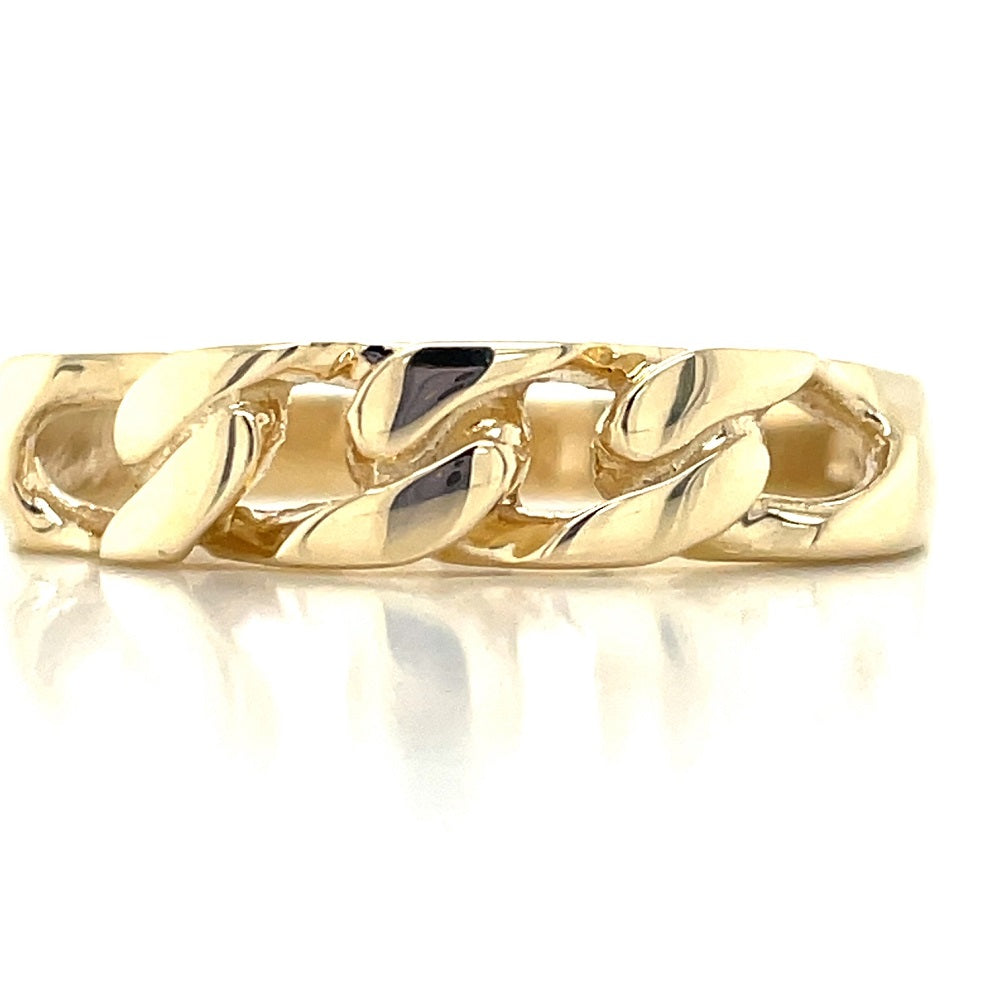 9k Yellow Gold Chain Ring