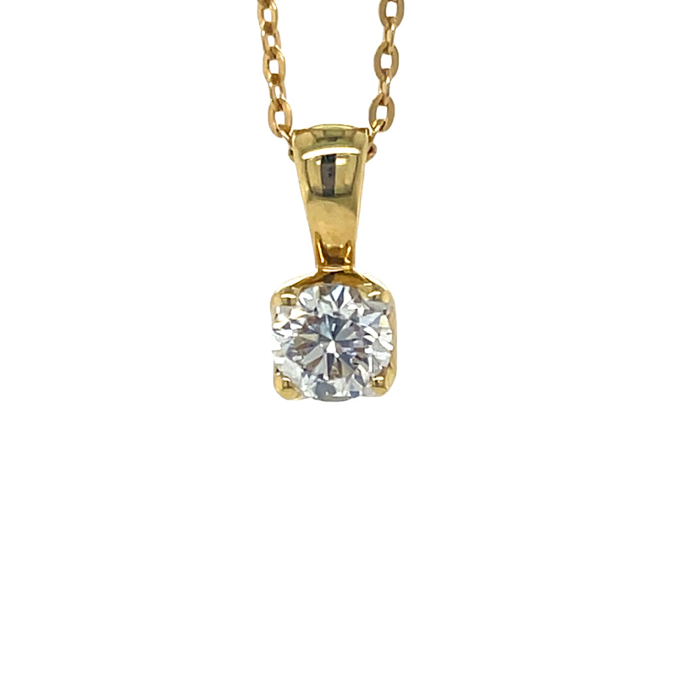 18k Yellow Gold 0.50ct JK Diamond Pendant