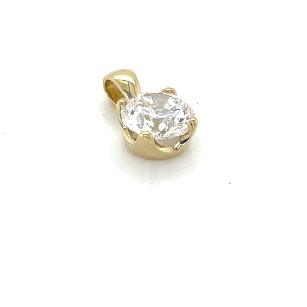 9K Yellow Gold 2.23ct Lab Grown Solitaire Diamond Pendant