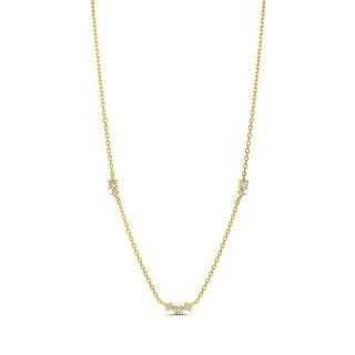 9k Yellow Gold 7=0.70ct Lab Grown Diamond Necklace