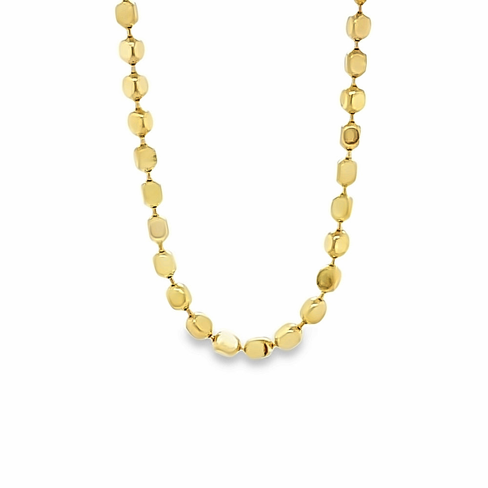 9kYellow Gold Blocks Necklace