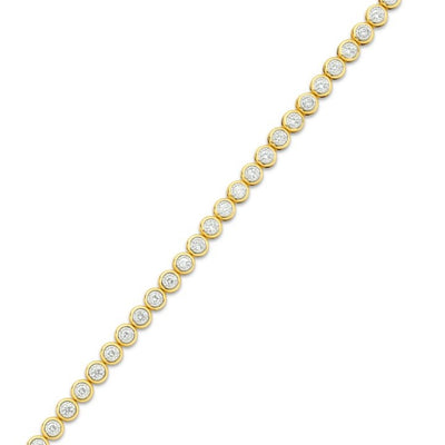 9K Yellow Gold Diamond Tennis Bracelet